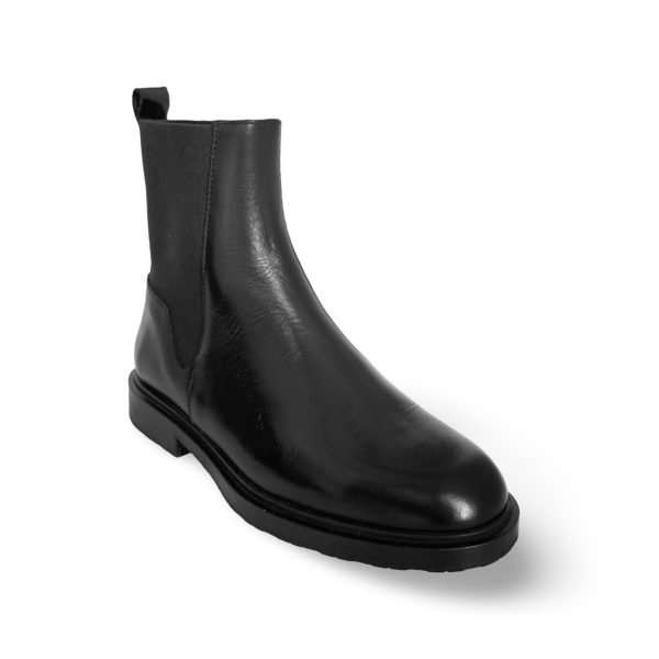 B9132 Black Leather Boot Supply