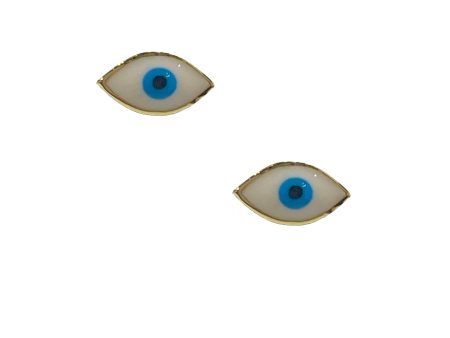 White Evil Eye Stud Online now