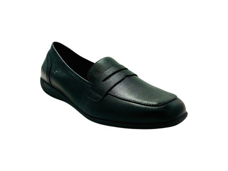 74822 Black Leather Loafer For Discount