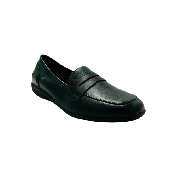 74822 Black Leather Loafer For Discount