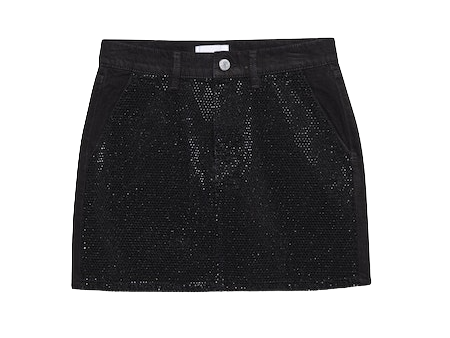 Le Mini Rhinestone Skirt - Noir Glitz Online