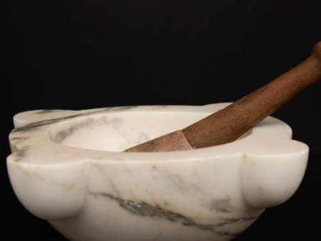 Marble Mortar with Pestle Hot on Sale