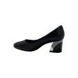 Boric Black Leather Pump Cheap