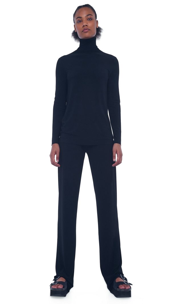 Long Sleeve Turtleneck Top - Black Online