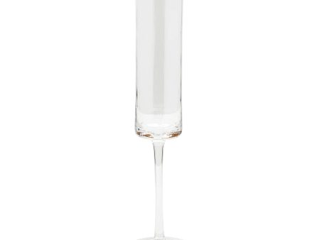 Optic Champagne Flute with Gold Discount