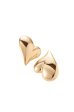 Mega Art Heart Button Earrings - Gold Fashion