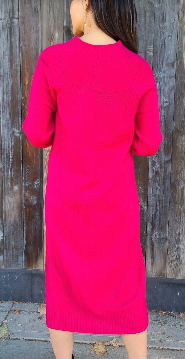 231114239 Magenta Sweater Dress Online Sale