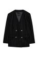 Maron Blazer - Dark Grey Pinstripe For Cheap