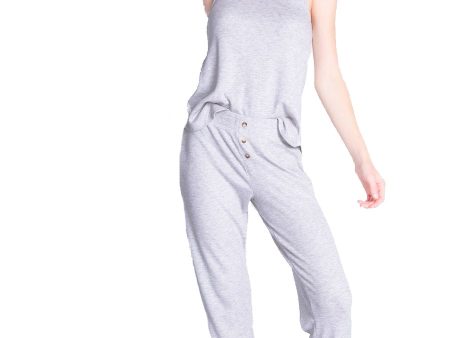 Grey Texture Lounge Pant Tank Set Online