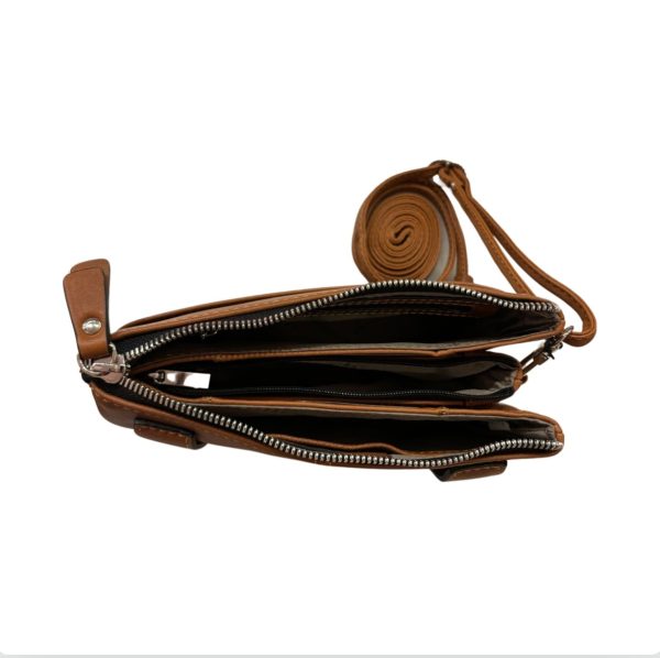 2525542 Tan Leather Crossbody on Sale