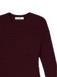 Smocked Crewneck - Wine Online Hot Sale