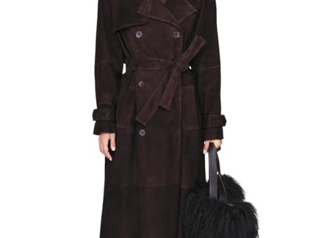 Corrin Suede Trench - Espresso Sale