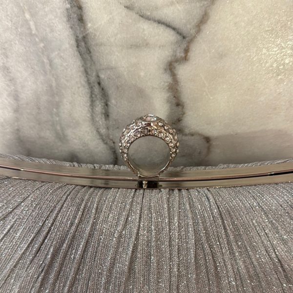 20239-Finger Ring Silver Clutch on Sale