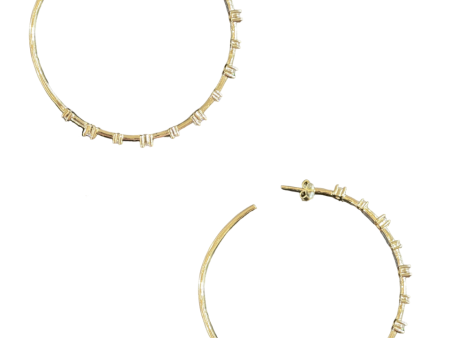 Large CZ Hoops - Gold Online Sale