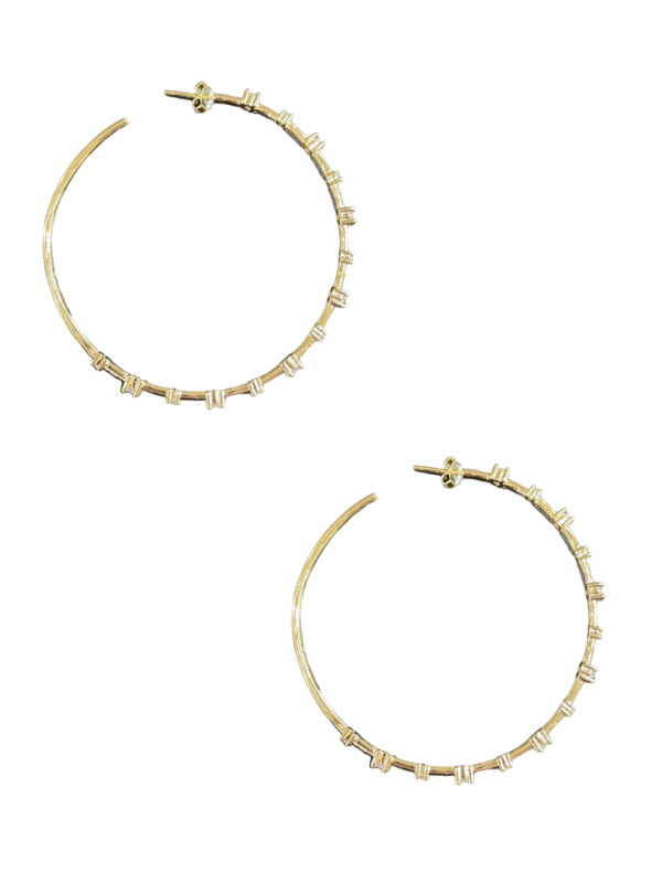 Large CZ Hoops - Gold Online Sale