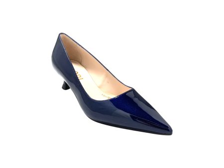 Chemia Navy Patent kitten Heel Pump Online Hot Sale