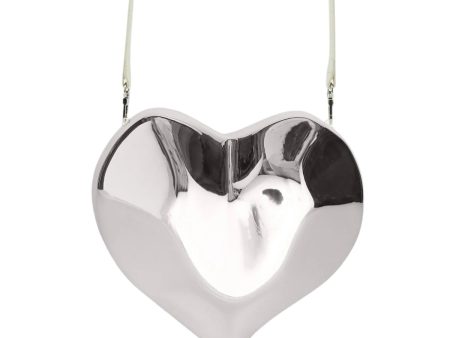 Molded Heart Bag - Silver Cheap