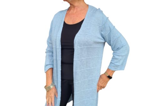 5686 Blue Knit Cardigan Supply