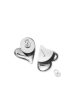 Mega Art Heart Button Earrings - Silver Online