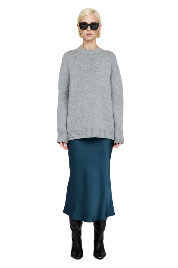 Bar Silk Skirt - Steel Blue Supply