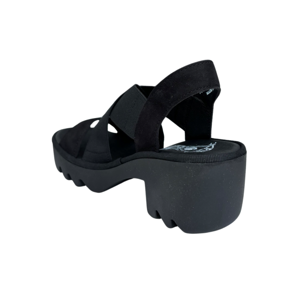 TAJI502 Black Crossover Sandal Hot on Sale