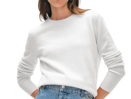 Cashmere Crewneck - Soft White Hot on Sale