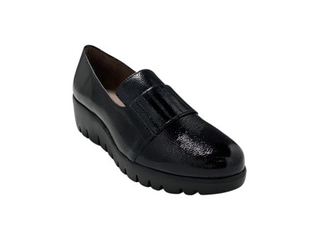 C33281 Black Patent Platform Loafer Fashion