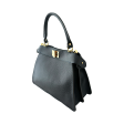 FH47852 Navy Double Lock Leather Bag Online