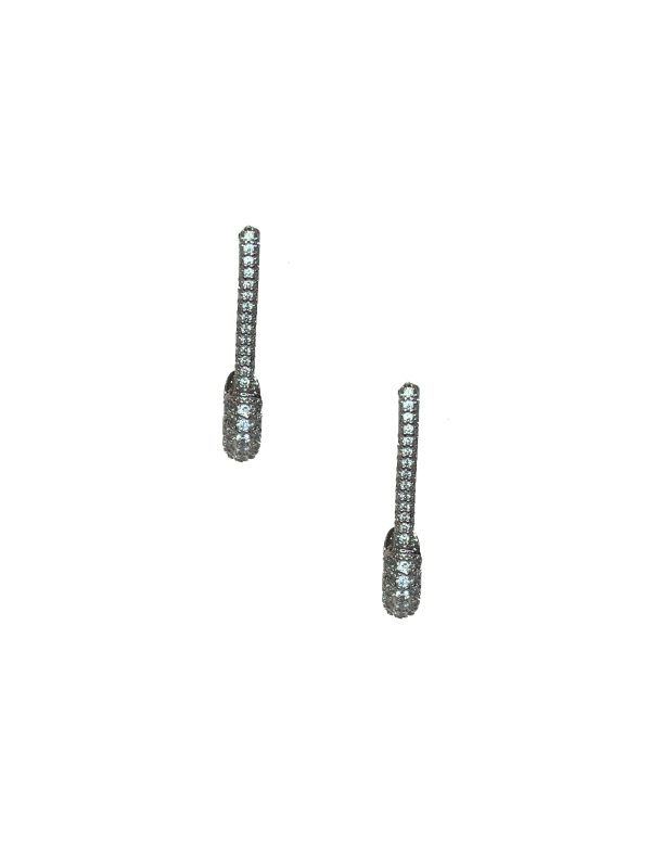 Safety Pin Earrings - Silver Discount