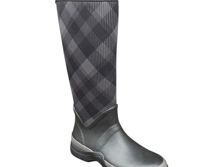 Richmond Waterproof Black Plaid Rubber  Neoprene Boots Online