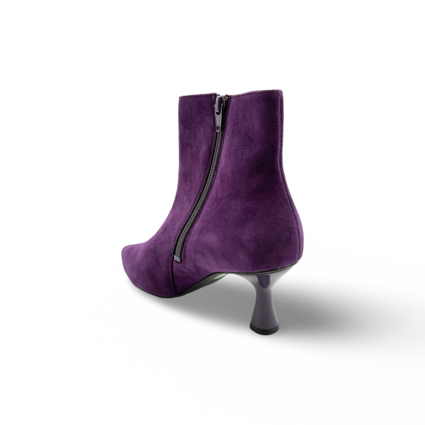 106502 Charlene Purple Ankle Boot Kitten Heel Supply