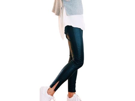 Stretch Leather Legging Fashion