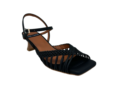 24076 Invar Ankle Strap Black Sandal For Discount