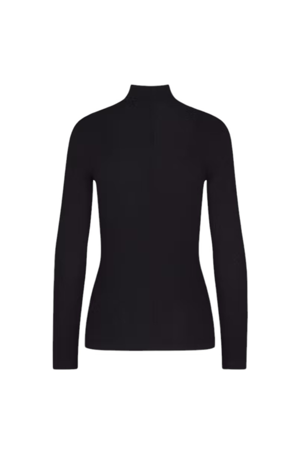 Rib Turtleneck - Black Discount