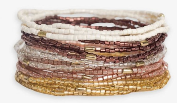 CHELSEA Mixed Metallic 18 Strand Bracelet on Sale