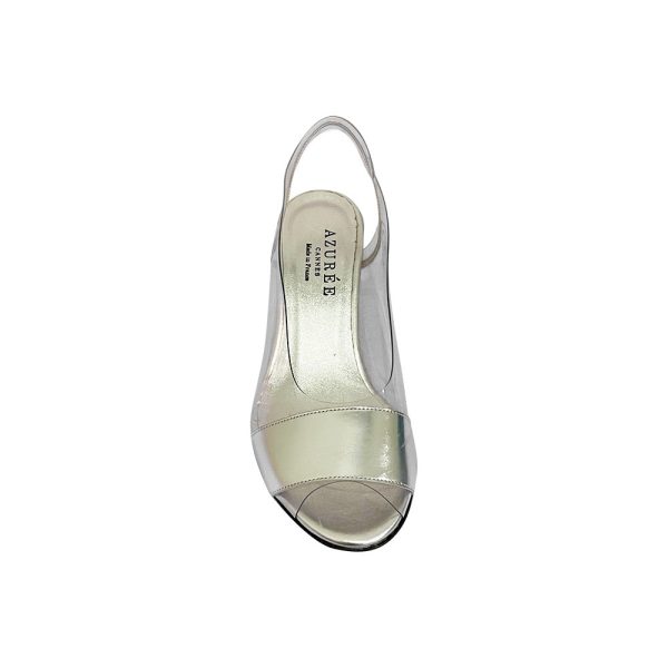 Novera Silver Lucite Wedge Cheap