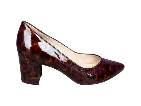 Nera-Brown Tortious Patent Leather Hot on Sale