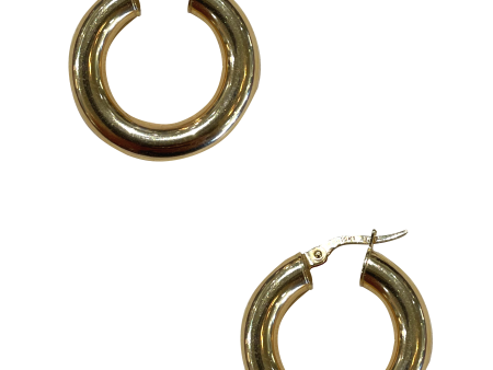 10K Gold Thick Hoops on Sale