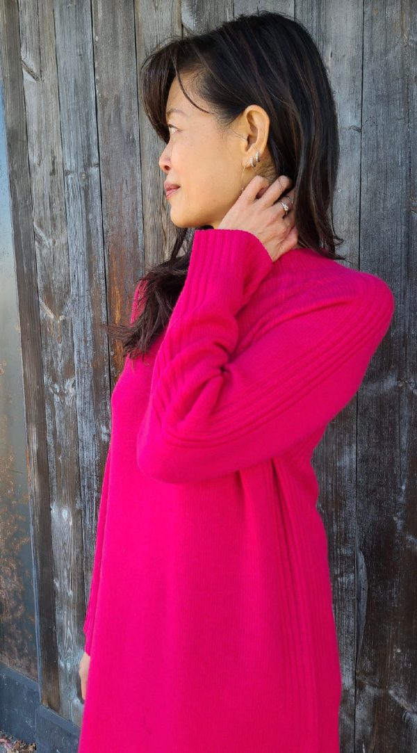 231114239 Magenta Sweater Dress Online Sale