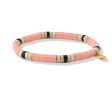 Blush Ivory Stripe Color Block Sequin Stretch Bracelet Online Hot Sale