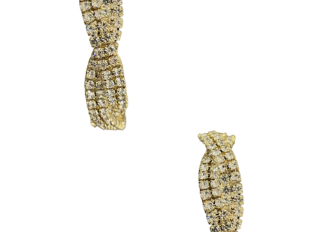 Braided CZ Hoops - Gold Sale