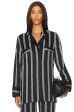 Lynette Shirt - Black Herringbone Stripe Cheap