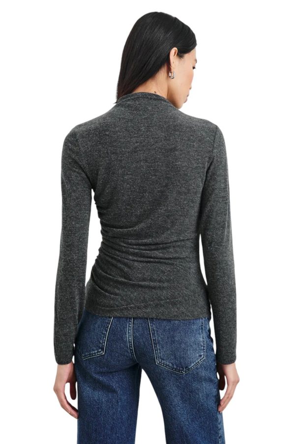 Joelle Top - Charcoal Hot on Sale