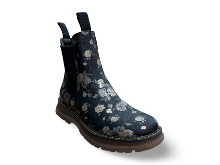 Peyton Black Floral Print Waterproof Boot Online Hot Sale