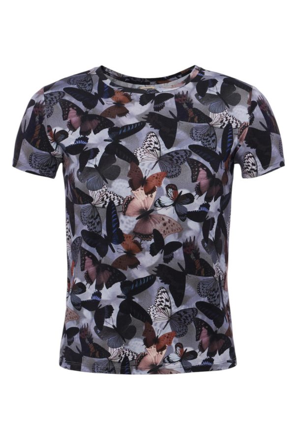 Ressi Fitted Tee - Multi Dark Butterfly Online Hot Sale