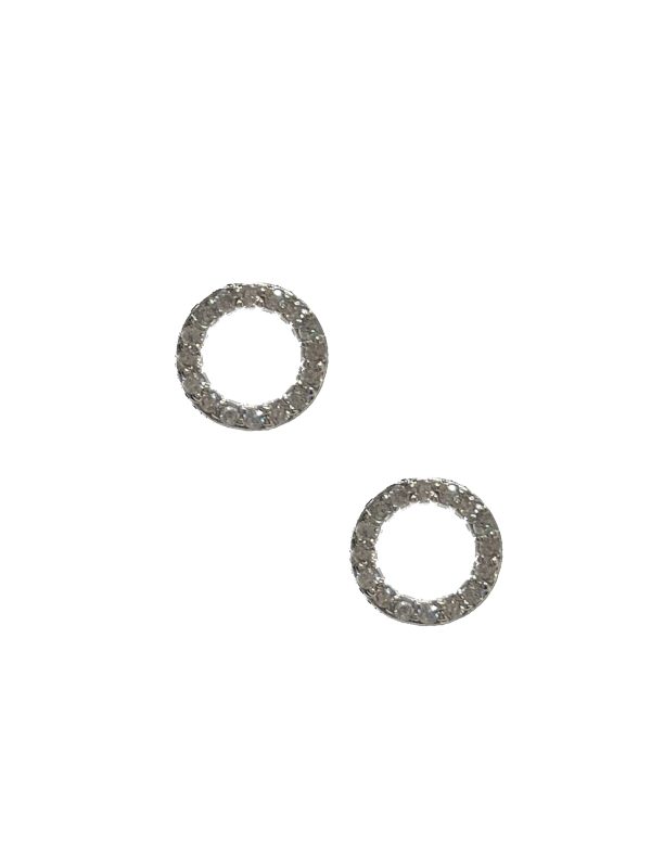 Open Circle Stud - Silver For Cheap