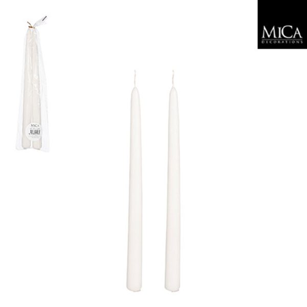 Set of 2 Cream Taper Candles on Sale