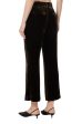 Crop Flare Velvet Trouser - Espresso Online Hot Sale