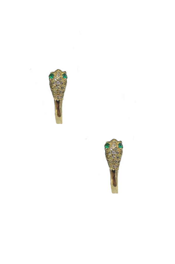 Medium Pavé Snake Huggies - Gold Online Hot Sale