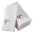 Embroidered Brown Reindeer Napkin Online Hot Sale